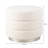 Ivory Boucle Ottoman